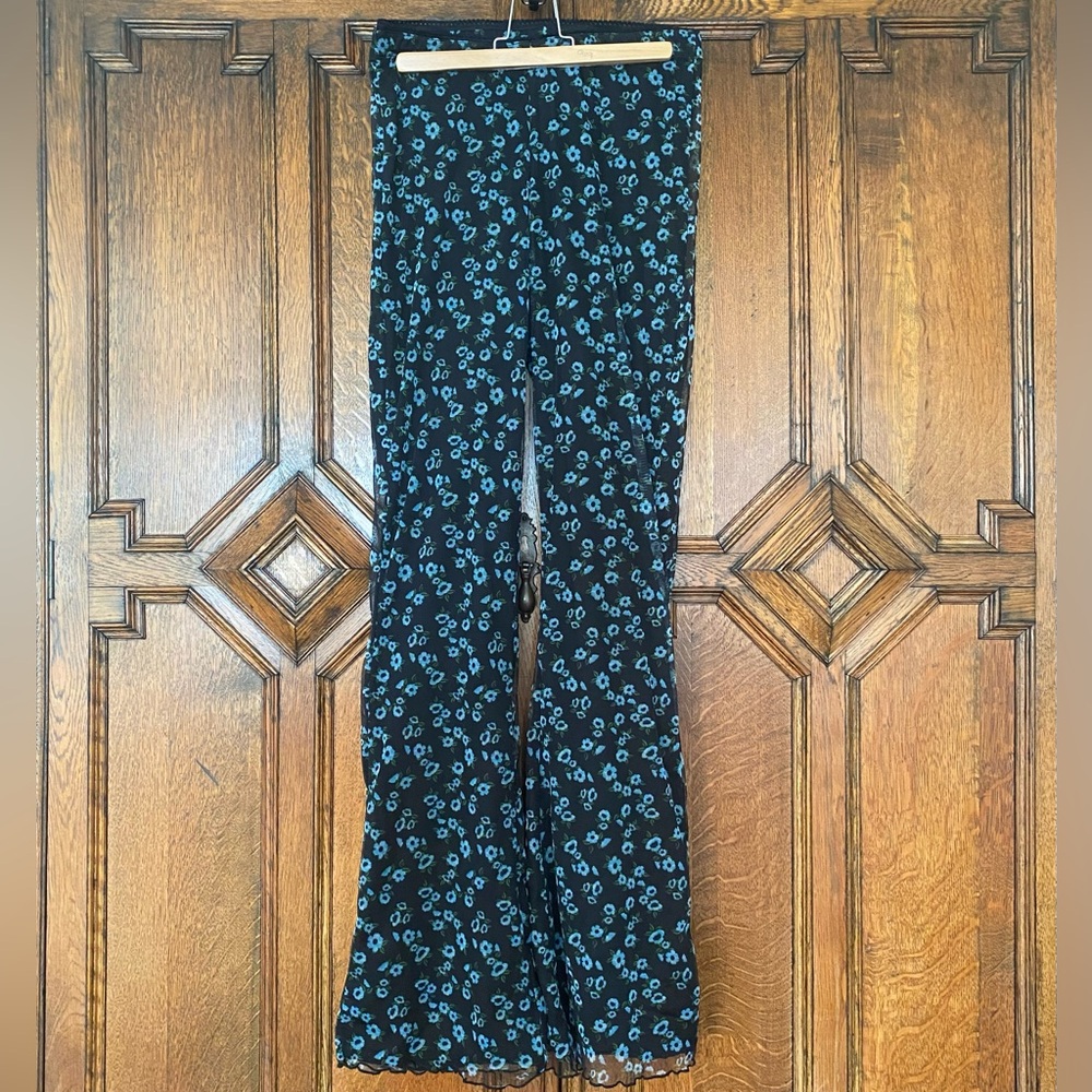 floral print seven sisters flared pants